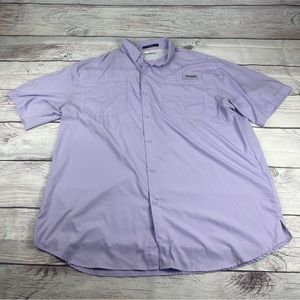 Columbia PFG Shirt Men’s 3XL 3XT blue button front. Tamiami.